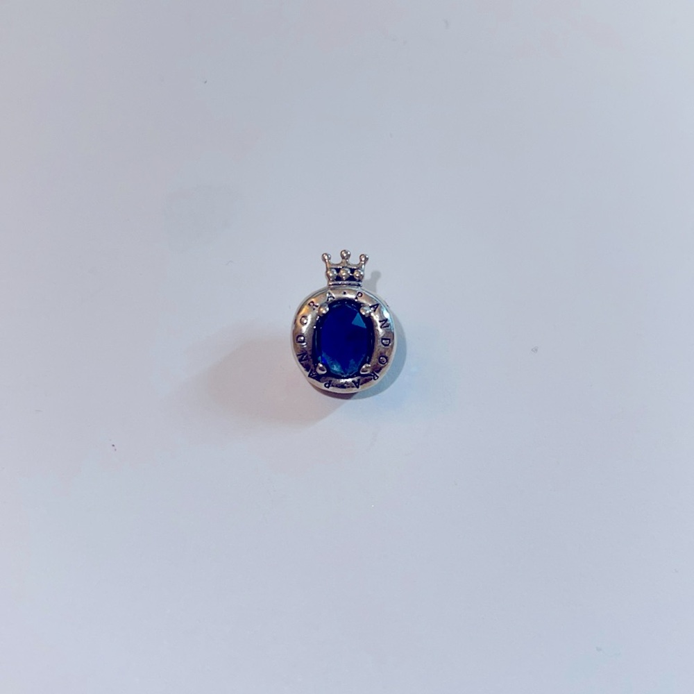 Pandora Blue Sparkling Crown O Charm